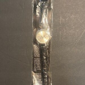 E pluribus unum Black Leather Men's Watch